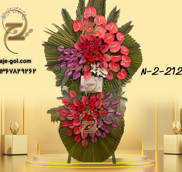تاج گل 2 طبقه نمایشگاه برای تبریک